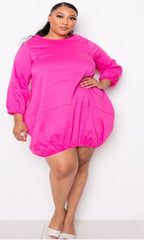 Color Burst Bubbled Poplin Dress - BU Boutique LLC