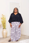 Plus Size Leopard Smocked Waist Pants