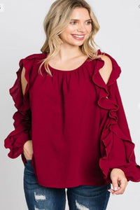 Ruffled Rachel Top - BU Boutique LLC